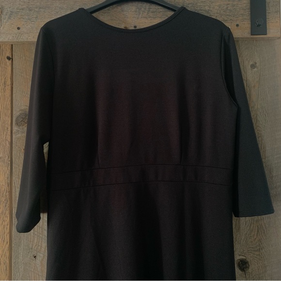 Women’s Large Black VERMONT COUNTRY STORE Long Midi Dress Half Sleeve NEW - Picture 7 of 8